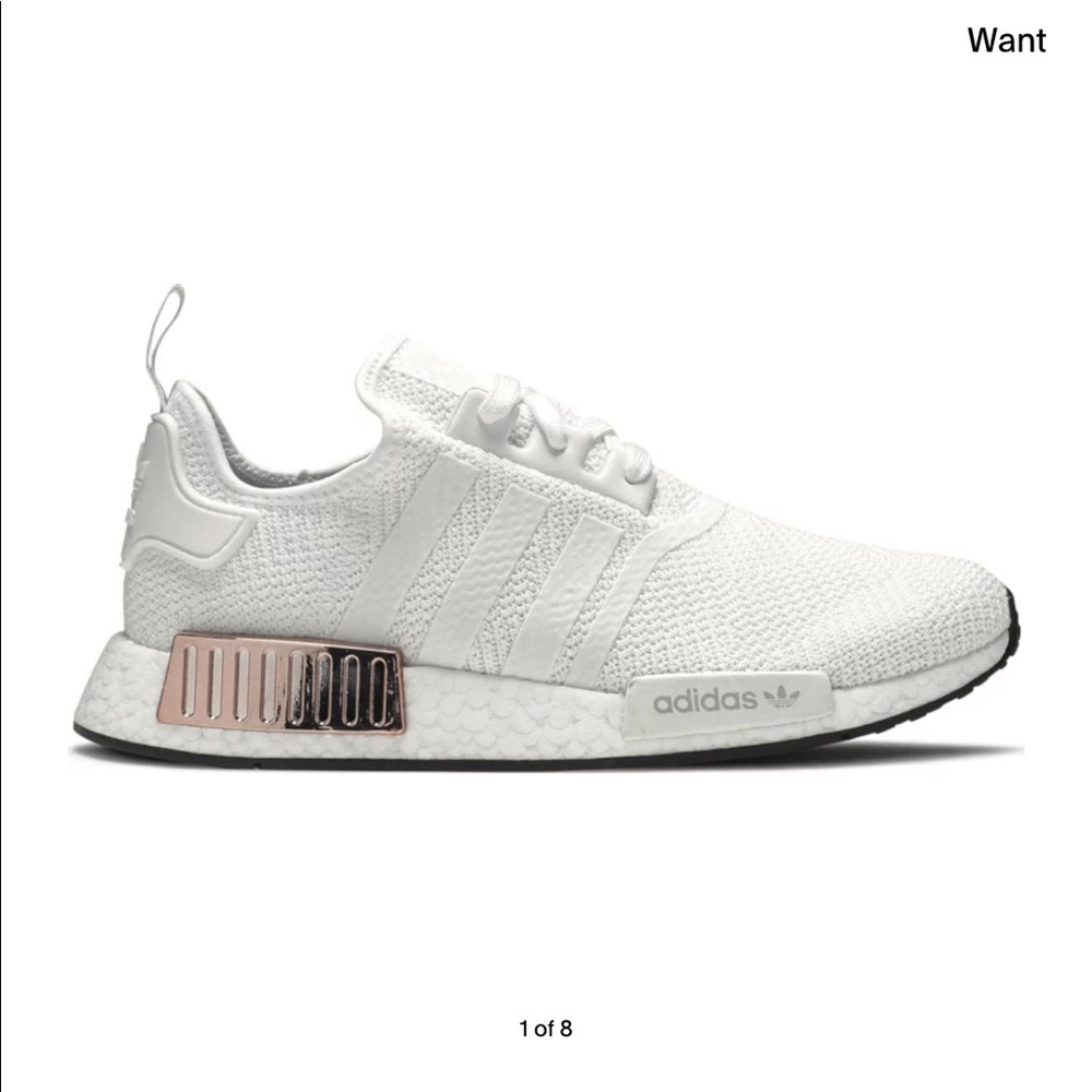 Rose gold Adidas NMD R1s